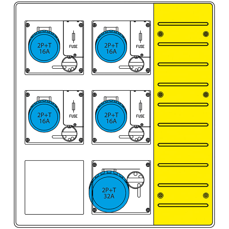 SCAME PARRE S.P.A. - SCA657.6035-065 MBOX3 CON MORSETTIERA PRESE C/FUSIBILI