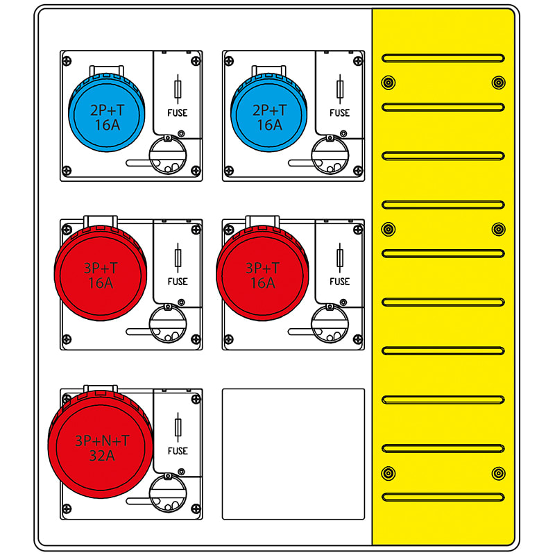 SCAME PARRE S.P.A. - SCA657.6035-087 MBOX3 CON MORSETTIERA PRESE C/FUSIBILI