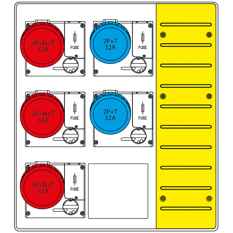 SCAME PARRE S.P.A. - SCA657.6035-099 MBOX3 CON MORSETTIERA PRESE C/FUSIBILI