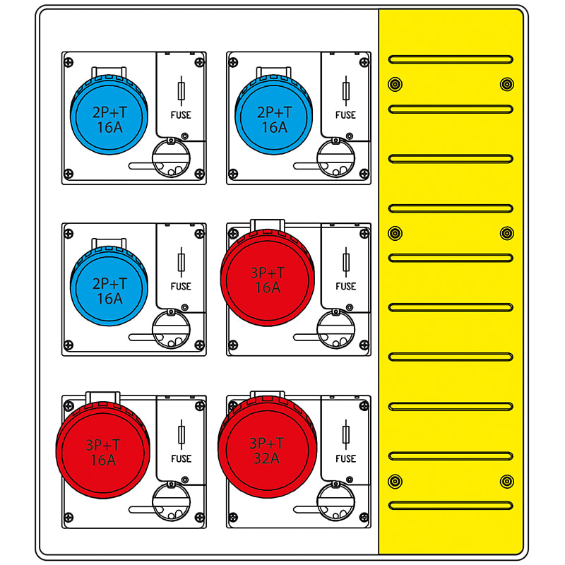SCAME PARRE S.P.A. - SCA657.6036-022 MBOX3 CON MORSETTIERA PRESE C/FUSIBILI