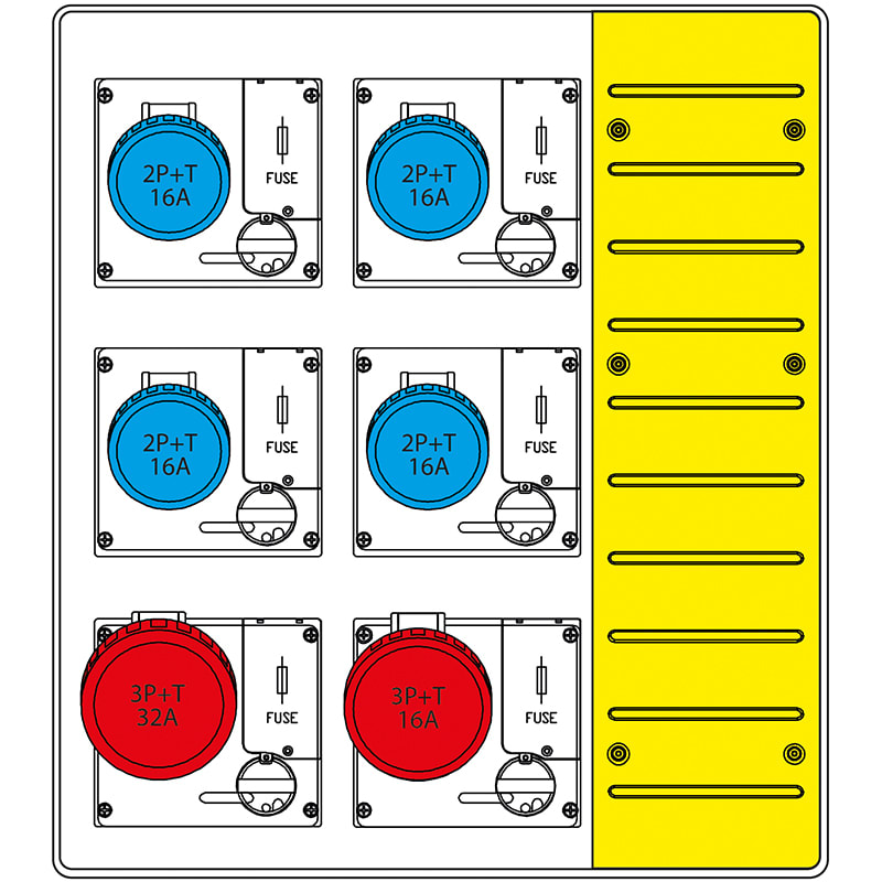 SCAME PARRE S.P.A. - SCA657.6036-025 MBOX3 CON MORSETTIERA PRESE C/FUSIBILI