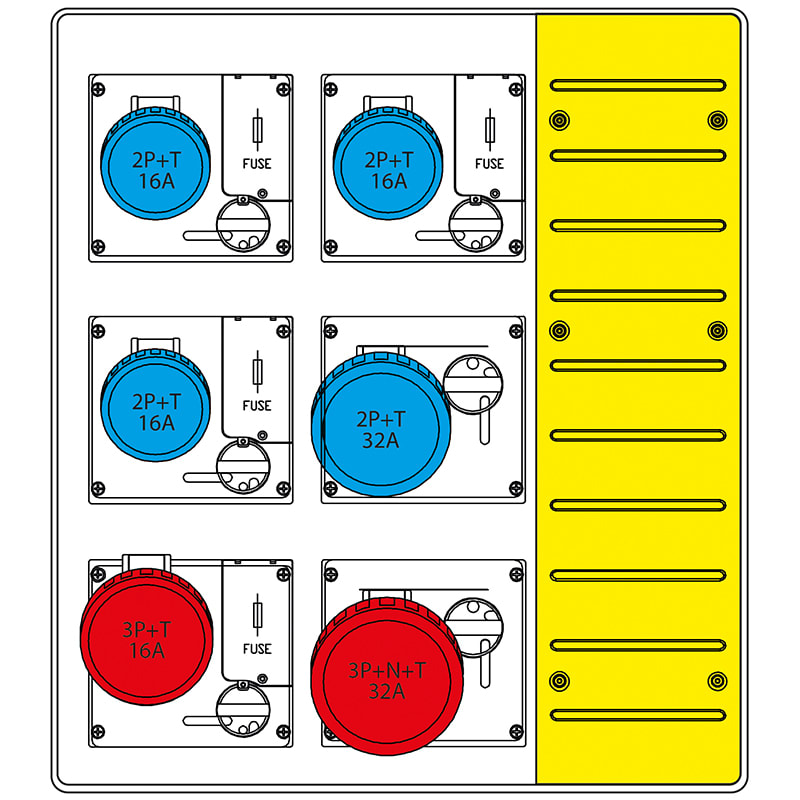 SCAME PARRE S.P.A. - SCA657.6036-062 MBOX3 CON MORSETTIERA PRESE C/FUSIBILI
