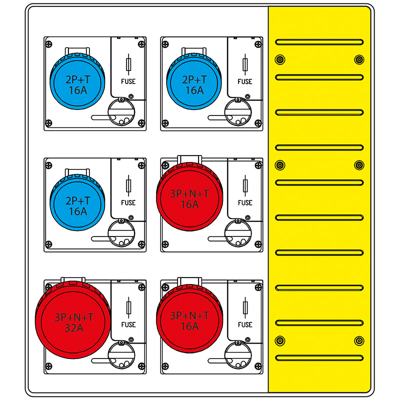 SCAME PARRE S.P.A. - SCA657.6036-101 MBOX3 CON MORSETTIERA PRESE C/FUSIBILI
