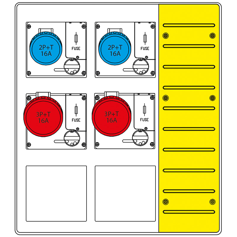 SCAME PARRE S.P.A. - SCA657.6134-008 MBOX3 CON SPINA FISSA PRESE C/FUSIBILI