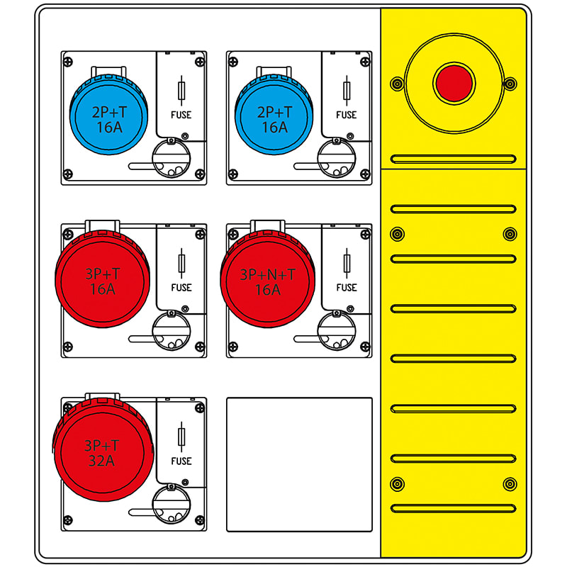 SCAME PARRE S.P.A. - SCA657.6935-015 MBOX3 MORSETT.+EMERGENZA PR. C/FUSIBILI