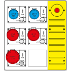SCAME PARRE SPA - SCA657.6935-087 MBOX3 MORSETT.+EMERGENZA PR. C/FUSIBILI