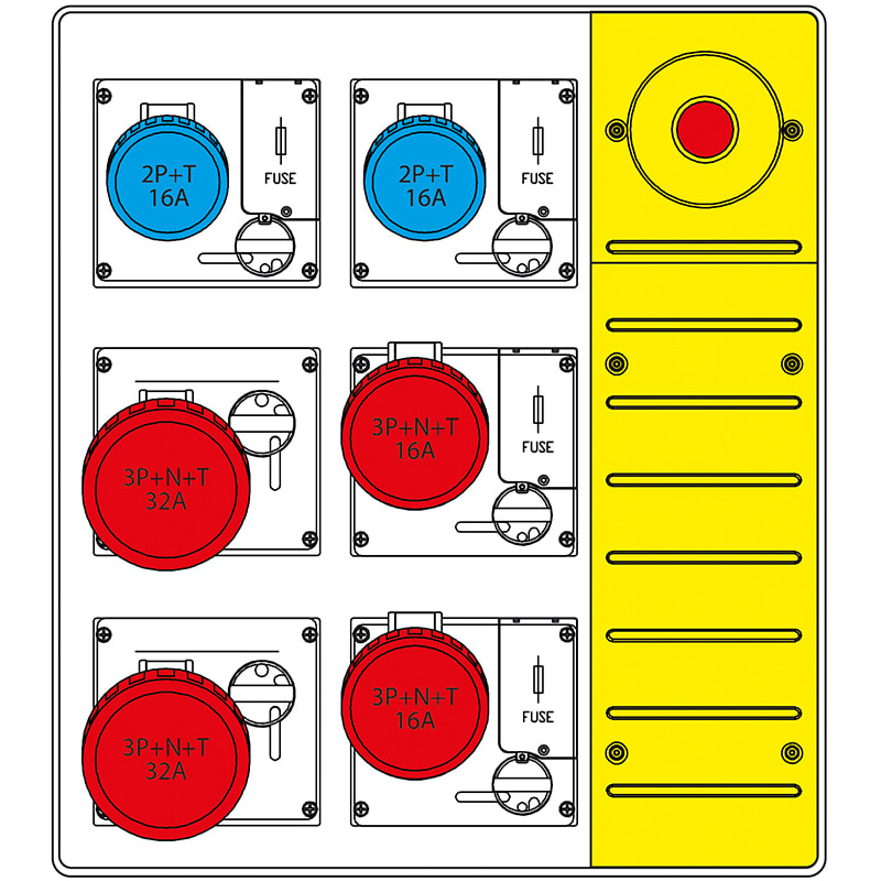 SCAME PARRE S.P.A. - SCA657.6936-042 MBOX3 MORSETT.+EMERGENZA PR. C/FUSIBILI