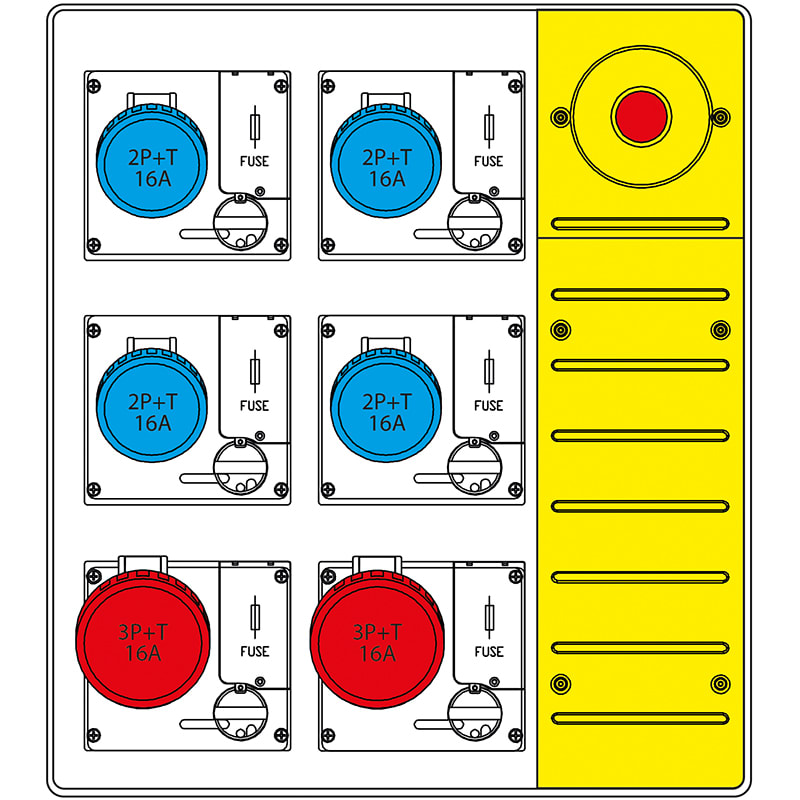 SCAME PARRE S.P.A. - SCA657.6836-067 MBOX3 CON SPINA+EMERGENZA PR.C/FUSIBILI