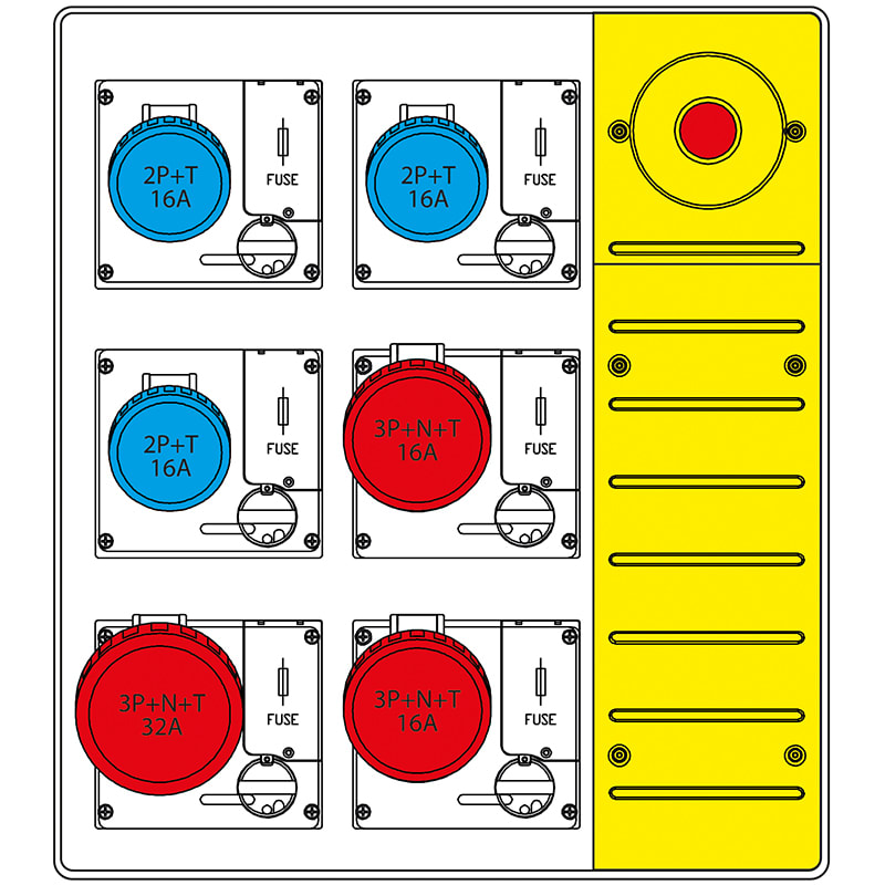 SCAME PARRE S.P.A. - SCA657.6936-101 MBOX3 MORSETT.+EMERGENZA PR. C/FUSIBILI
