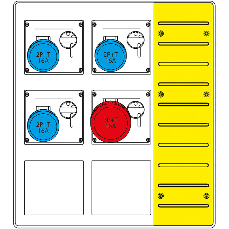 SCAME PARRE S.P.A. - SCA657.8034-109 MBOX3 CON MORSETTIERA PRESE S/FUSIBILI