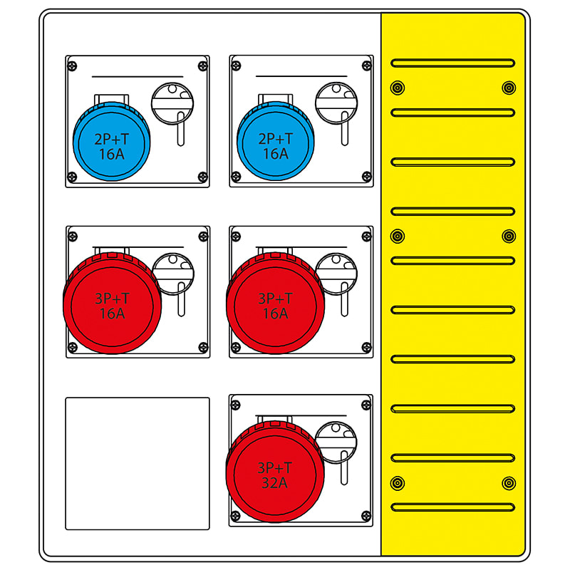 SCAME PARRE S.P.A. - SCA657.8035-012 MBOX3 CON MORSETTIERA PRESE S/FUSIBILI