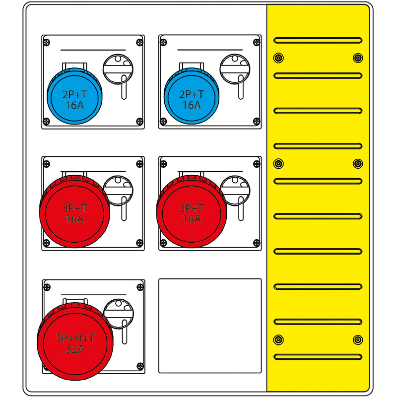 SCAME PARRE S.P.A. - SCA657.8035-087 MBOX3 CON MORSETTIERA PRESE S/FUSIBILI