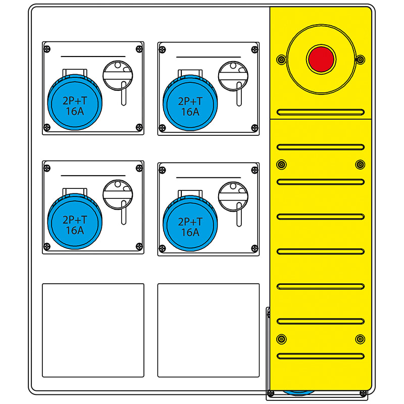 SCAME PARRE SPA SCA657.8934-054 MBOX3 MORSETT.+EMERGENZA PR. S/FUSIBILI