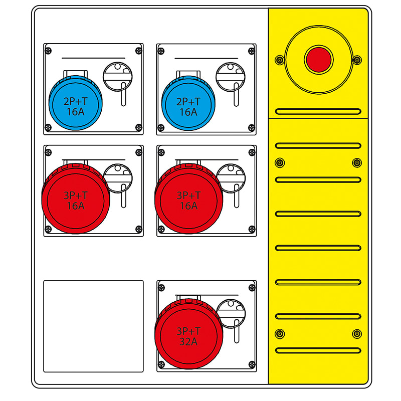 SCAME PARRE S.P.A. - SCA657.8935-012 MBOX3 MORSETT.+EMERGENZA PR. S/FUSIBILI