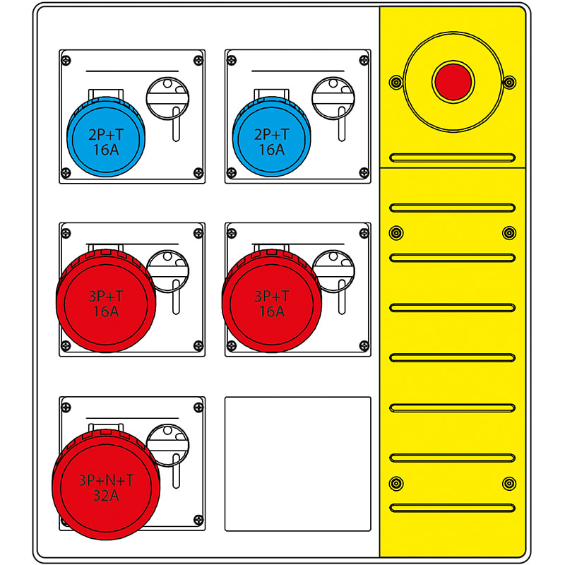 SCAME PARRE S.P.A. - SCA657.8835-087 MBOX3 CON SPINA+EMERGENZA PR.S/FUSIBILI