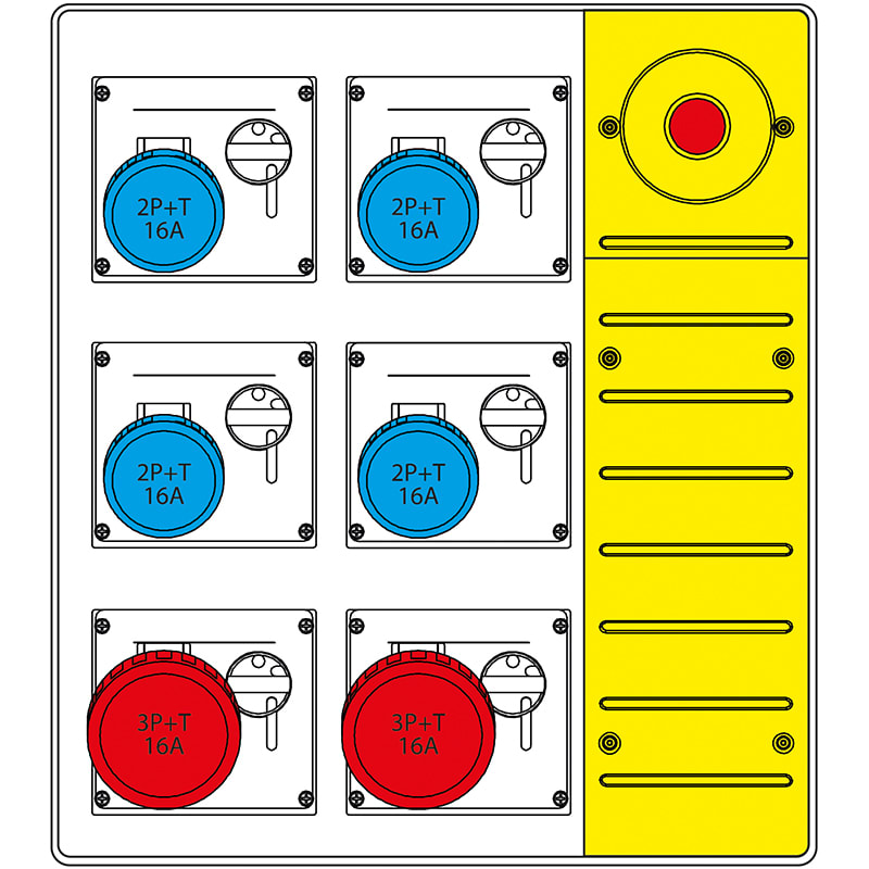SCAME PARRE S.P.A. - SCA657.8836-067 MBOX3 CON SPINA+EMERGENZA PR.S/FUSIBILI