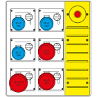 SCAME PARRE SPA - SCA657.8936-069 MBOX3 MORSETT.+EMERGENZA PR. S/FUSIBILI