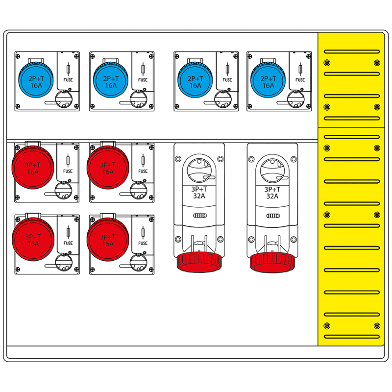 SCAME PARRE S.P.A. - SCA658.6950-108 MBOX5 MORSETTIERA+EMERGENZA PRESE C/FUS.