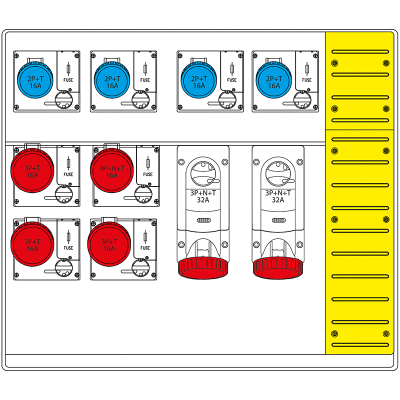 SCAME PARRE S.P.A. - SCA658.6050-255 MBOX5 CON MORSETTIERA PRESE C/FUSIBILI