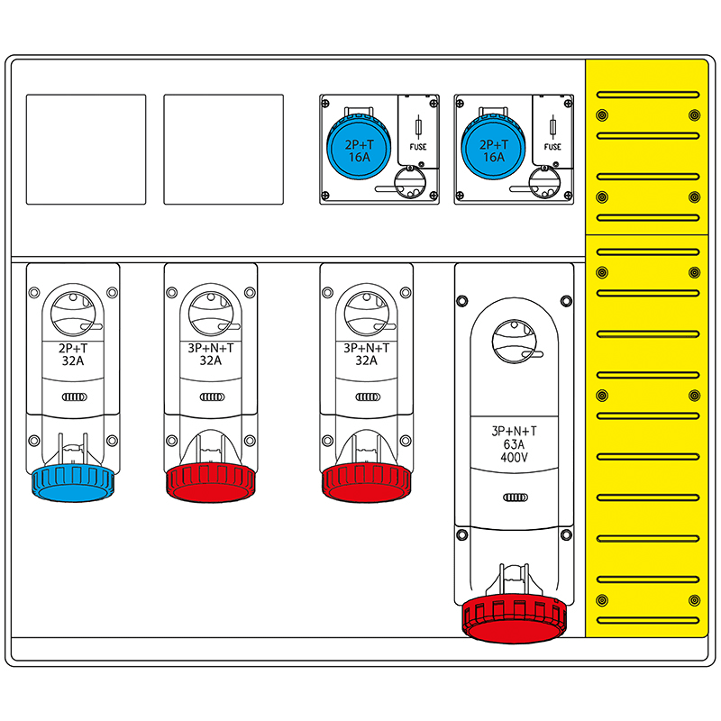 SCAME PARRE S.P.A. - SCA658.6056-064 MBOX5 CON MORSETTIERA PRESE C/FUSIBILI