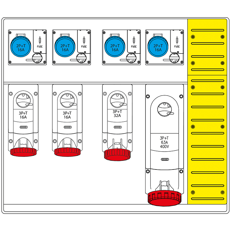 SCAME PARRE S.P.A. - SCA658.6058-034 MBOX5 CON MORSETTIERA PRESE C/FUSIBILI