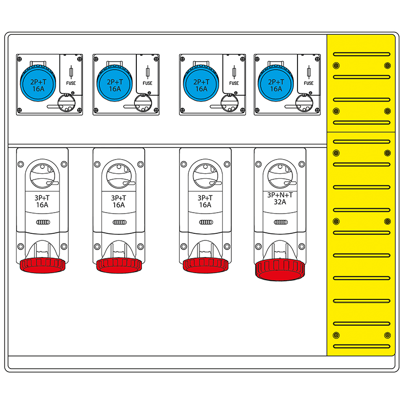 SCAME PARRE S.P.A. - SCA658.6058-140 MBOX5 CON MORSETTIERA PRESE C/FUSIBILI