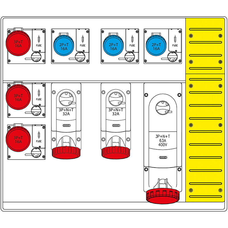 SCAME PARRE S.P.A. - SCA658.6059-229 MBOX5 CON MORSETTIERA PRESE C/FUSIBILI