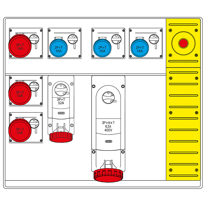 SCAME PARRE S.P.A. - SCA658.8958-090 MBOX5 MORSETTIERA+EMERGENZA PRESE S/FUS.