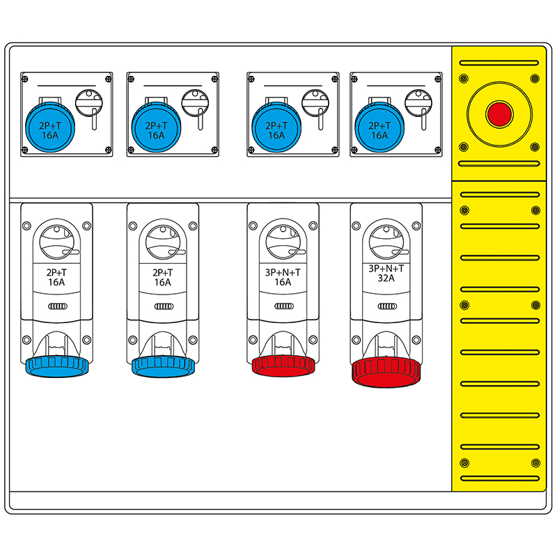 SCAME PARRE S.P.A. - SCA658.8958-769 MBOX5 MORSETTIERA+EMERGENZA PRESE S/FUS.