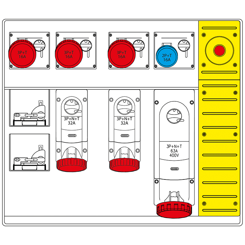 SCAME PARRE SPA SCA658.8959-996 MBOX5 MORSETTIERA+EMERGENZA PRESE S/FUS.