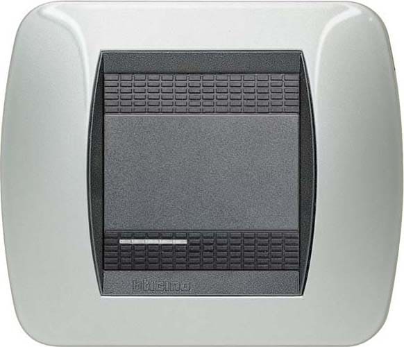 BTICINO BTIL4802AL LIVING INT - PLACCA 2 POSTI ALLUMINIO