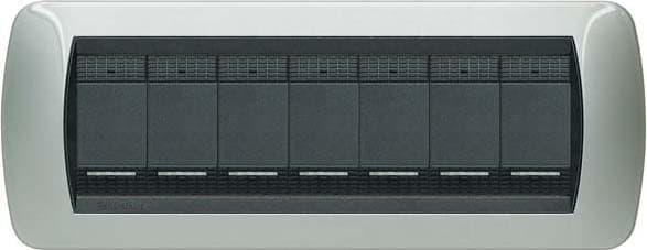 BTICINO S.P.A. - BTIL4807AL LIVING INT - PLACCA 7 POSTI ALLUMINIO