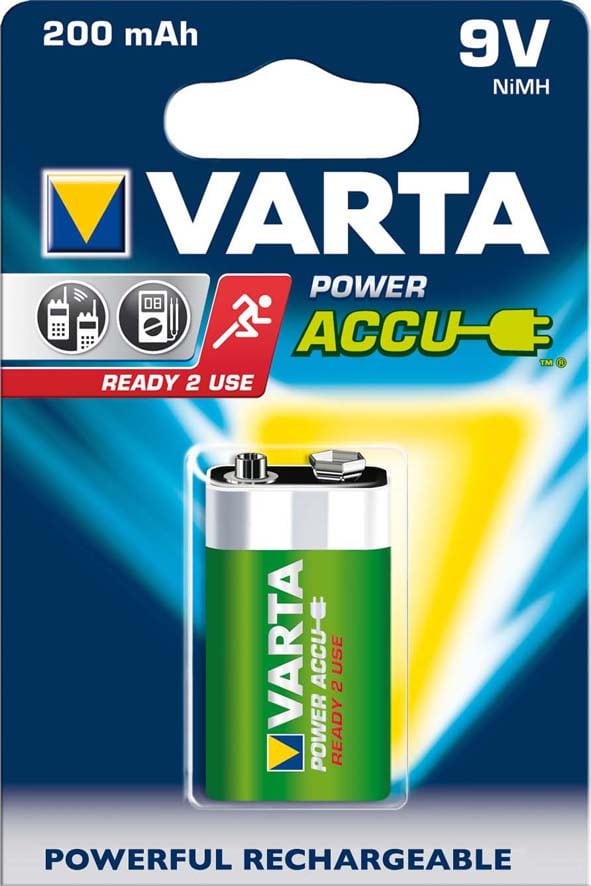 VARTA CONSUMER BATT VAT56722101401 9V (9 VOLT) RECHARGE ACCU POWER X1(200 M