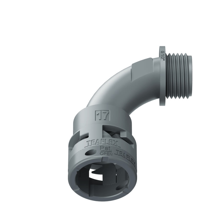TEAFLEX - TEA6GBN17G03 CURVA 90°IP66 BN17 1/2GRIGIO