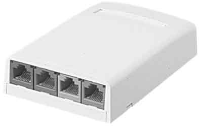 PANDUIT PANCBX4AW-AY LA SCATOLA DA ESTERNO ACCETTA QUATTRO MO