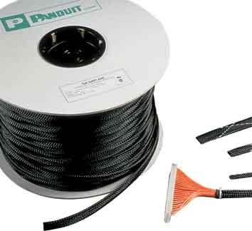 PANDUIT - PANSE50P-CR0 BRAIDED SLEEVE, .50 X100 ,BLK,EA