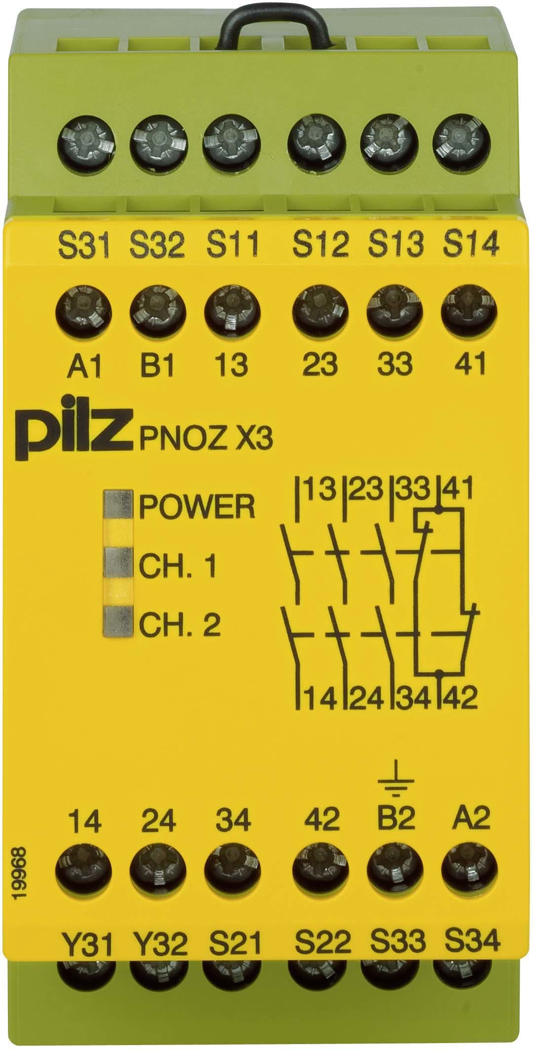 PILZ ITALIA SRL PIZ774314 PNOZ X3 110AC/24DC 3NA+1NC+1PNP