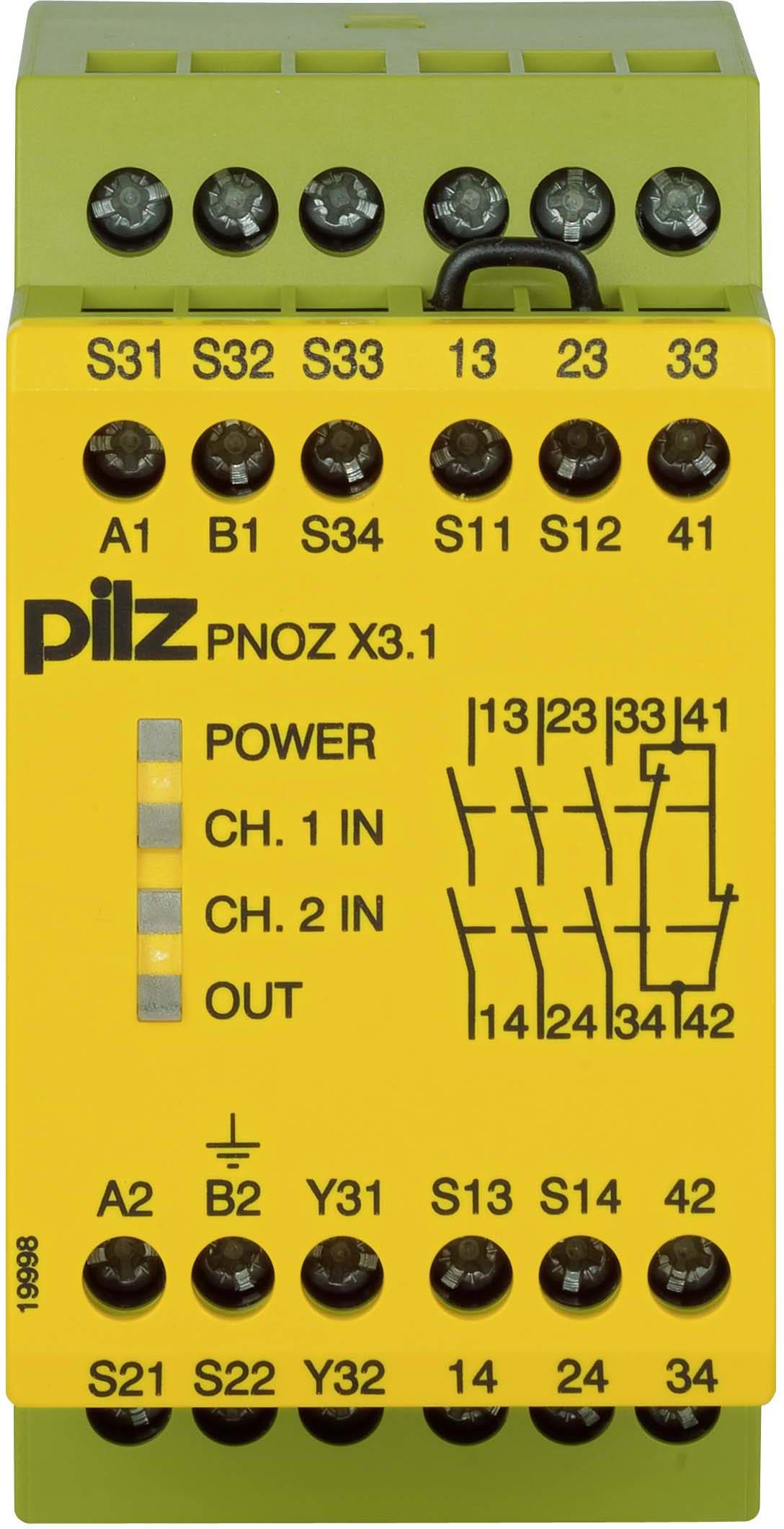PILZ ITALIA SRL PIZ774322 PNOZ X3.1 240AC/24DC 3NA+1NC+1PNP