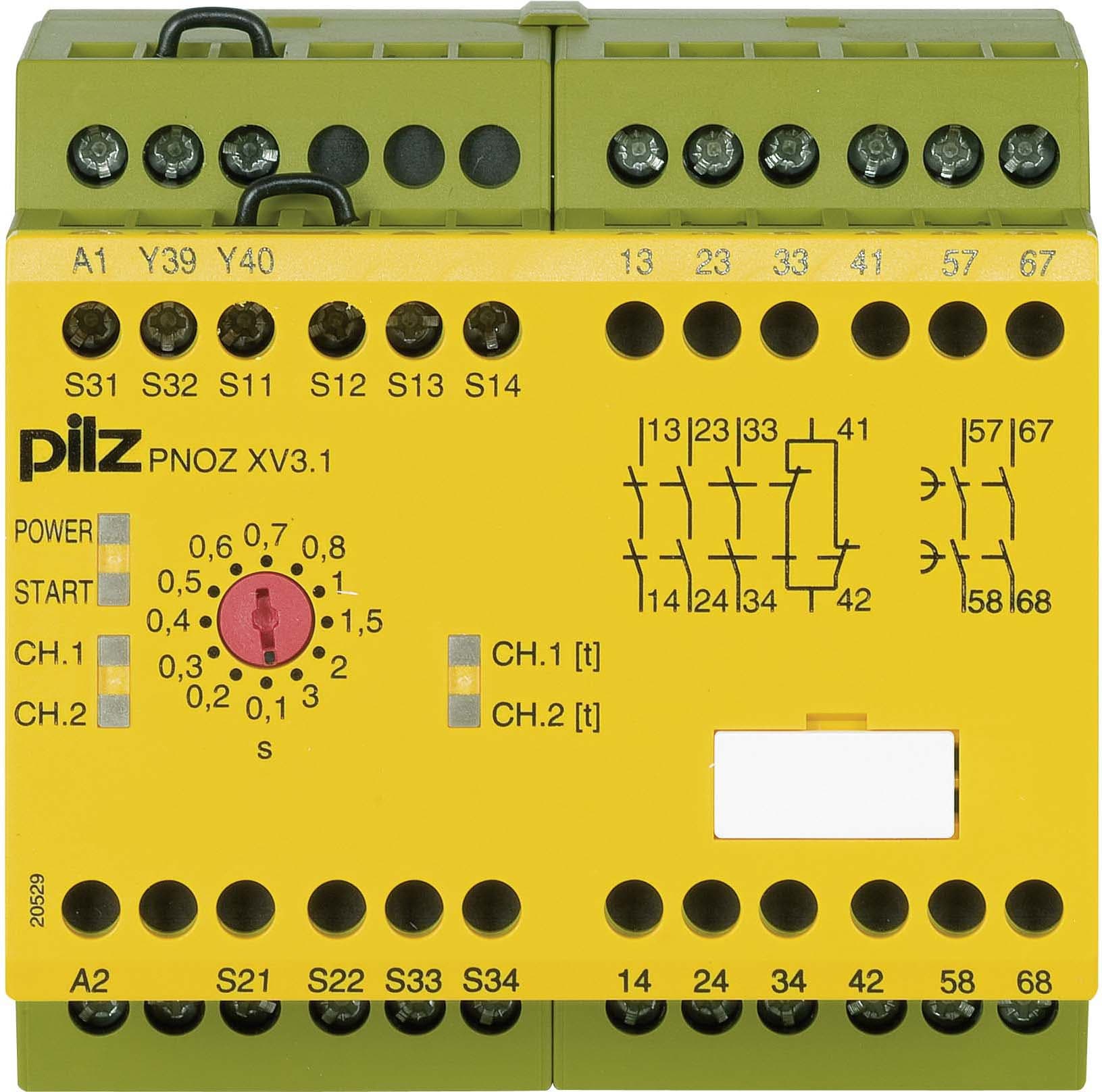 PILZ ITALIA SRL PIZ774532 PNOZ XV3.1 3S 24DC 3NA-1NC(I)+2NA(R)