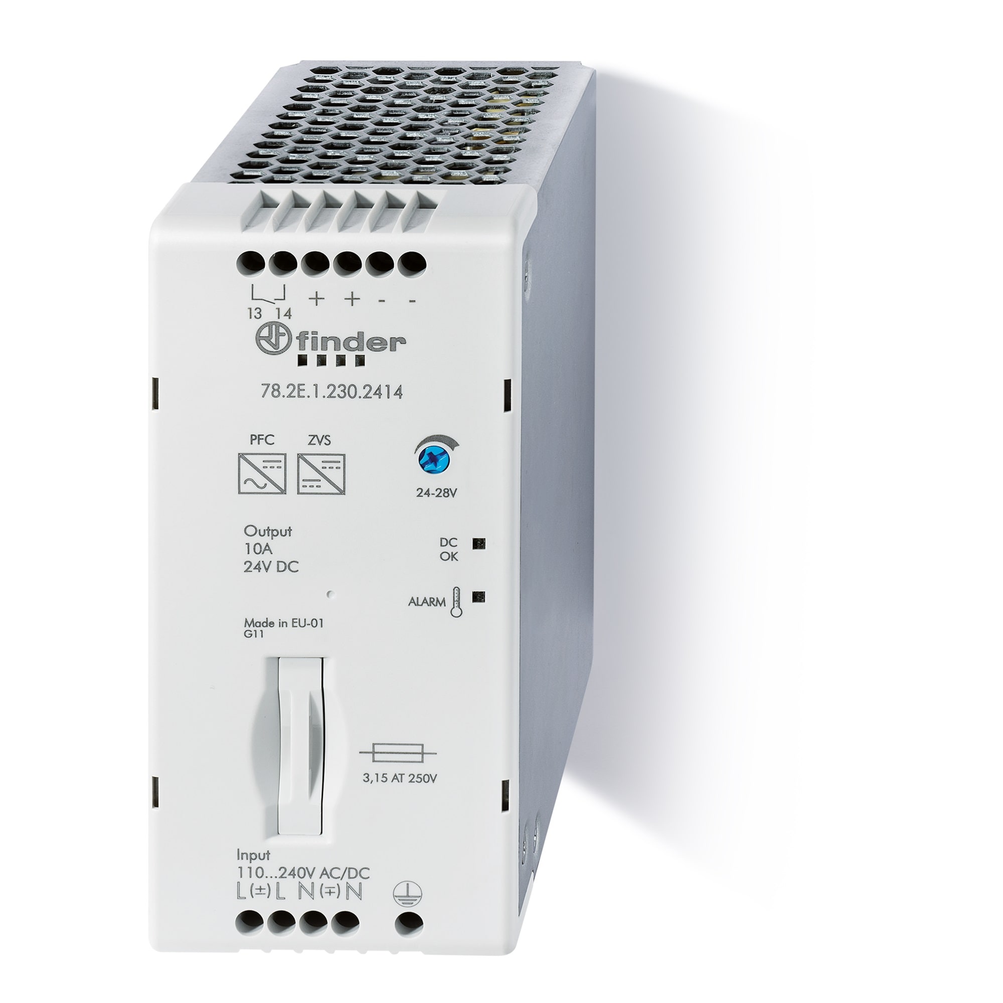 FINDER SPA FIN782E12302415 ALIM.SWITC.240W 24VDC(10.8A) CONT.PRE-AL