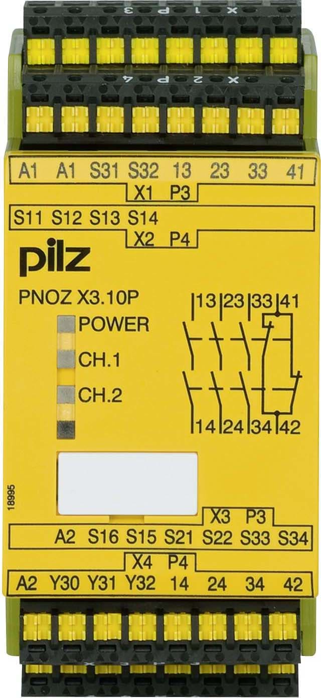 PILZ ITALIA SRL PIZ787314 PNOZ X3.10P C 24AC/DC 3NA+1NC+1PNP