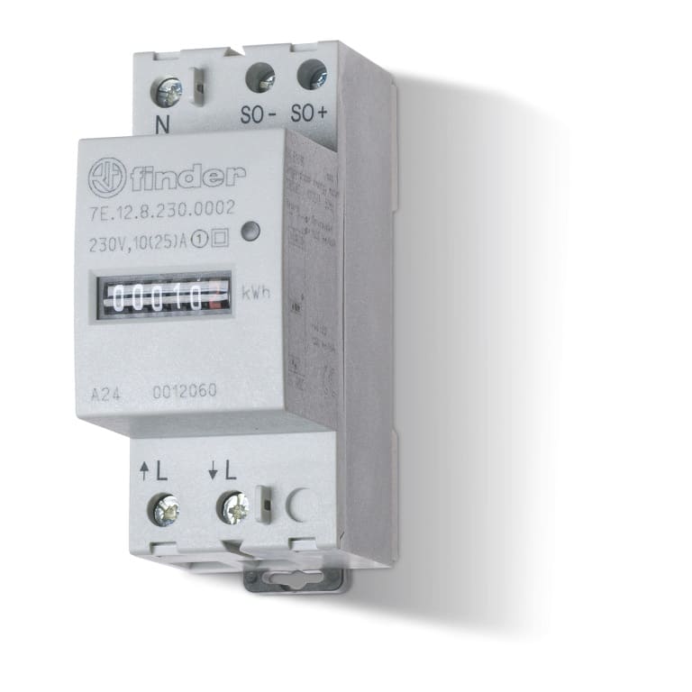 FINDER SPA FIN7E1282300002 CONTATORE ENERGIA MECC. MONOFASE 25A 35M