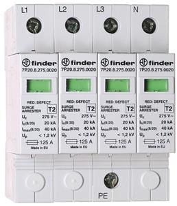 FINDER S.P.A. - FIN7P2582750020 SPD CLASSE2 TRIF 4P 275VAC 4+0 20KA NO R