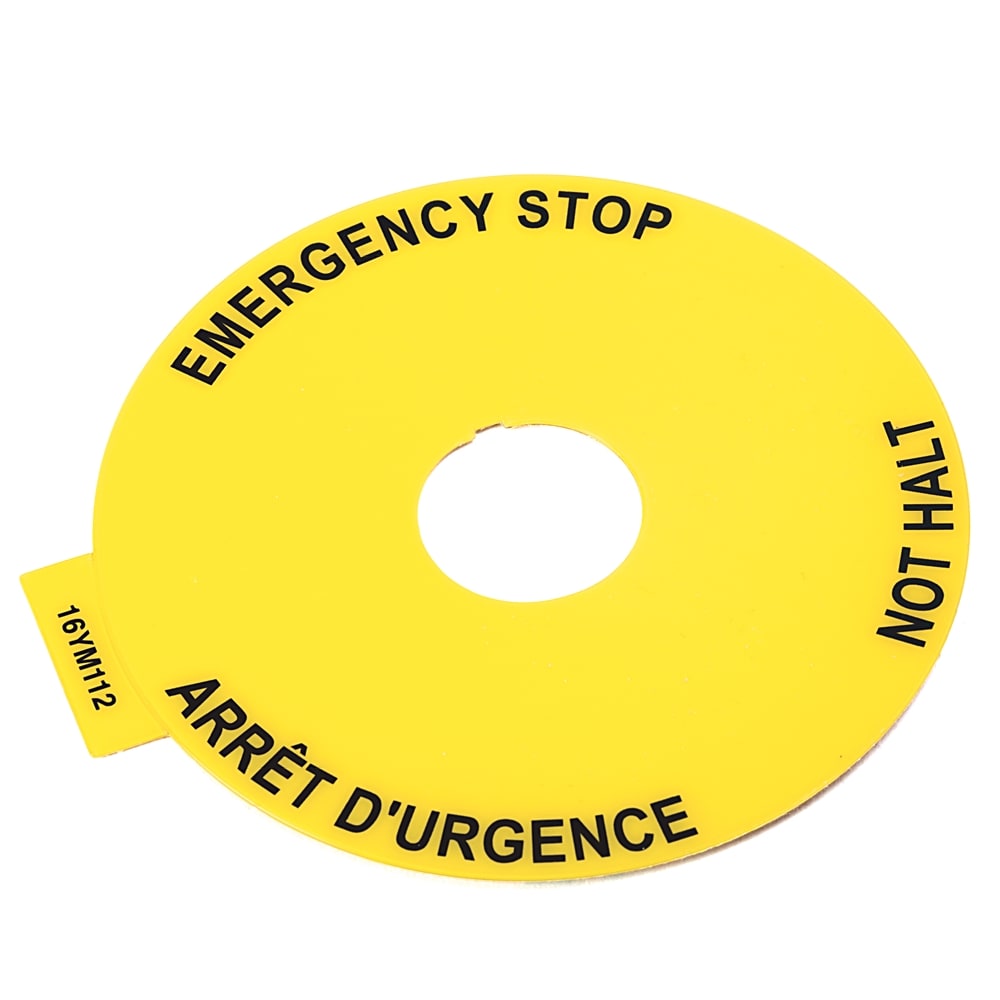ROCKWELL AUTOMATION - RCK800F-16YM112 TARGHETTA DIAM.90 MM GIALLA MULTILINGUA