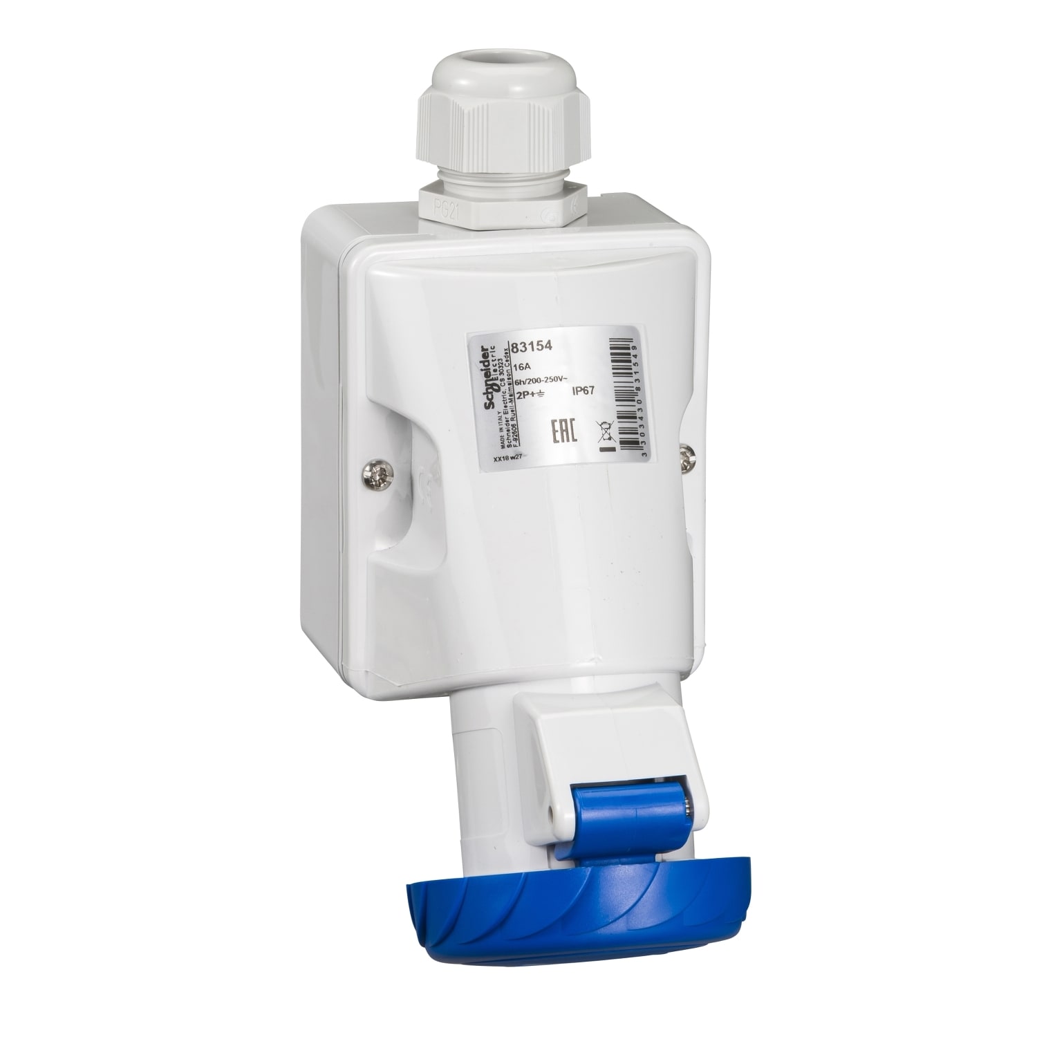 SCHNEIDER ELECTRIC SNR83154 Industriesteckdose PratiKa - 16 A - 2P +