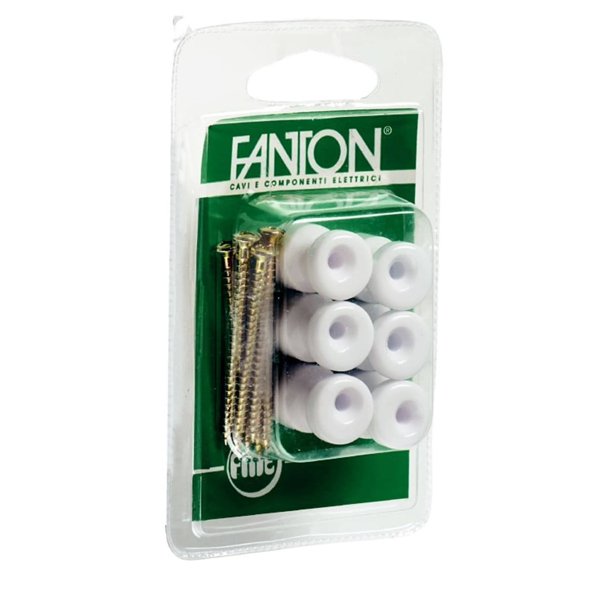 FANTON SRL FME89030 KIT 6 ISOLATORI D16-H.25MM CERAMICA BI