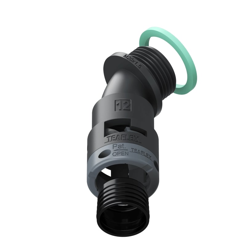 TEAFLEX - TEA8BBF12M20 CURVA 45°IP68 BF12 M20 NERO