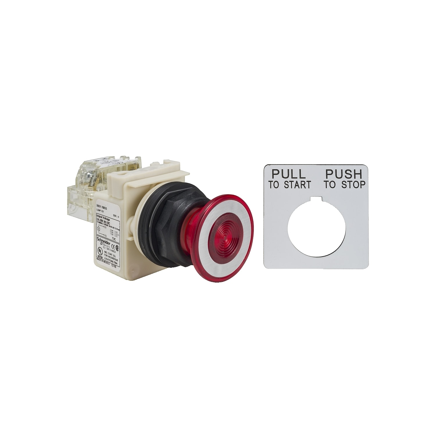 SCHNEIDER ELECTRIC SNR9001SKR9P35RH13 PULSANTE A FUNGO LUMINOSO