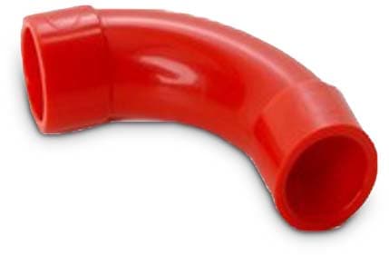 IESS SRL EAABE25ABS CURVA 90° IN ABS ROSSO-25 MM (SU RICH)
