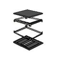 BTICINO BTI91801/66A MAS HDX - BASE TESTA PANN APERTO 600X600